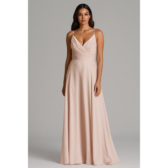 Monique Lhullier Bridesmaids Blush Gown - Picture 1 of 9